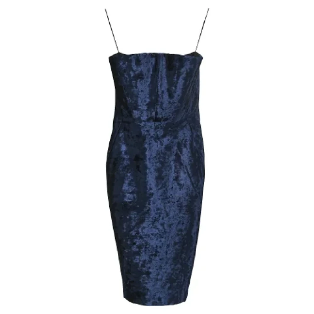 Acne Studios Pre-owned Velvet dresses Blue Dames