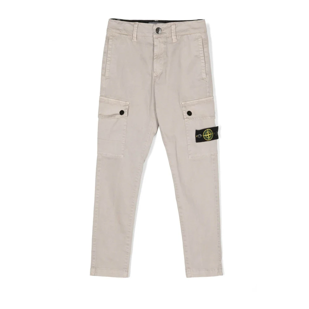 Stone Island Boys Beige Trousers, 14 Y, Pantalone