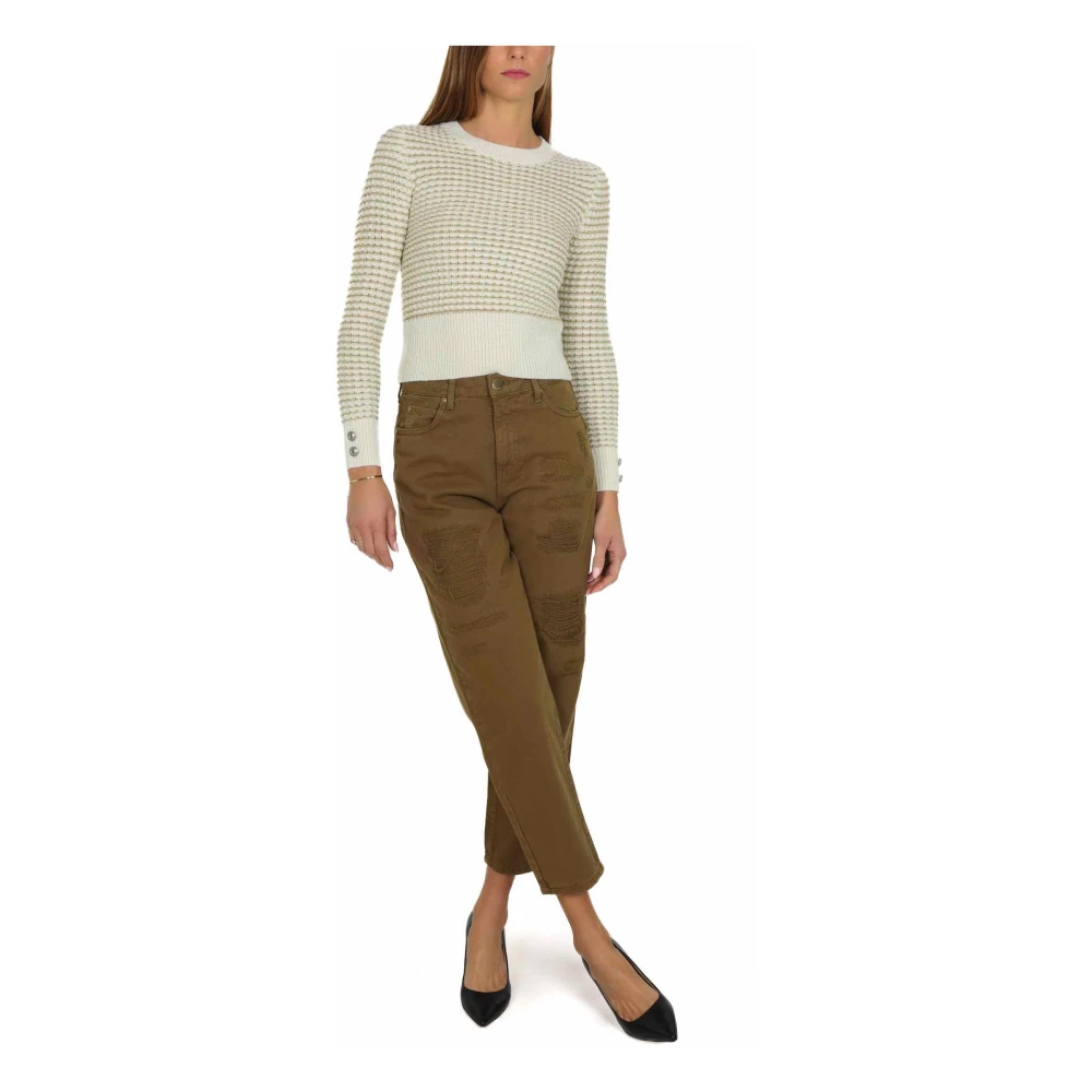 pinko Hoge taille mom fit denim jeans Brown Dames