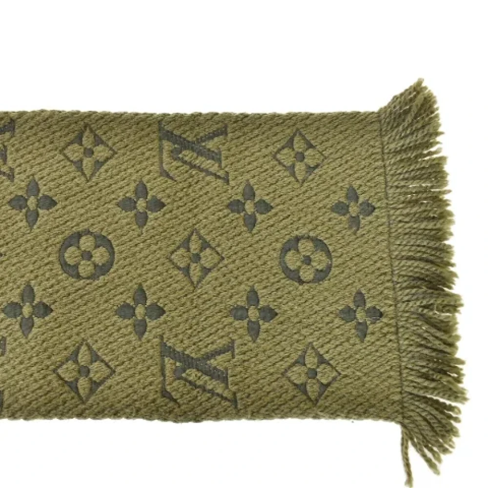 Louis Vuitton Vintage Pre-owned Silk scarves Green Dames