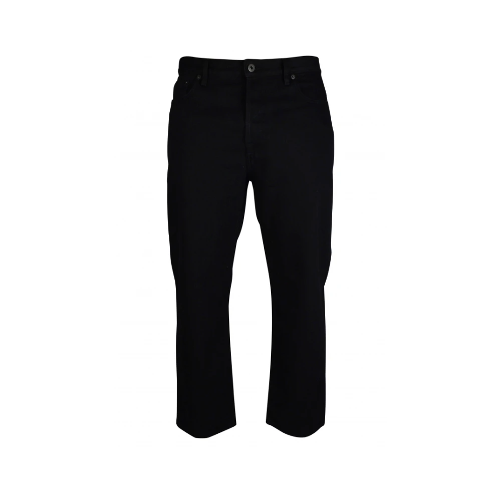Valentino Garavani Zwarte Stretch Katoen Cropped Jeans Black Heren