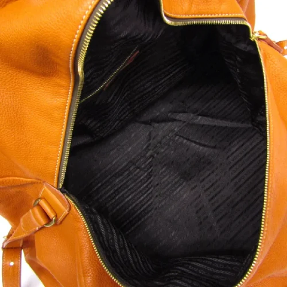Prada Vintage Pre-owned Leather prada-bags Orange Dames