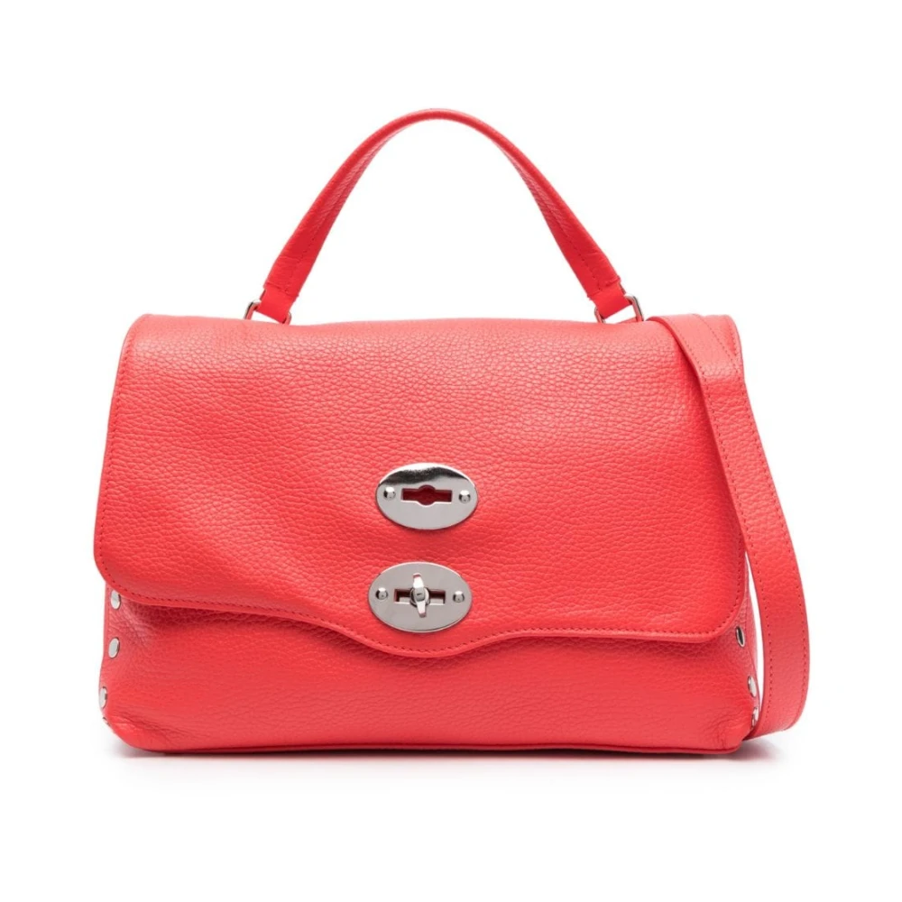 Zanellato Rode Leren Tote Tas met Zilverkleurige Hardware Red Dames