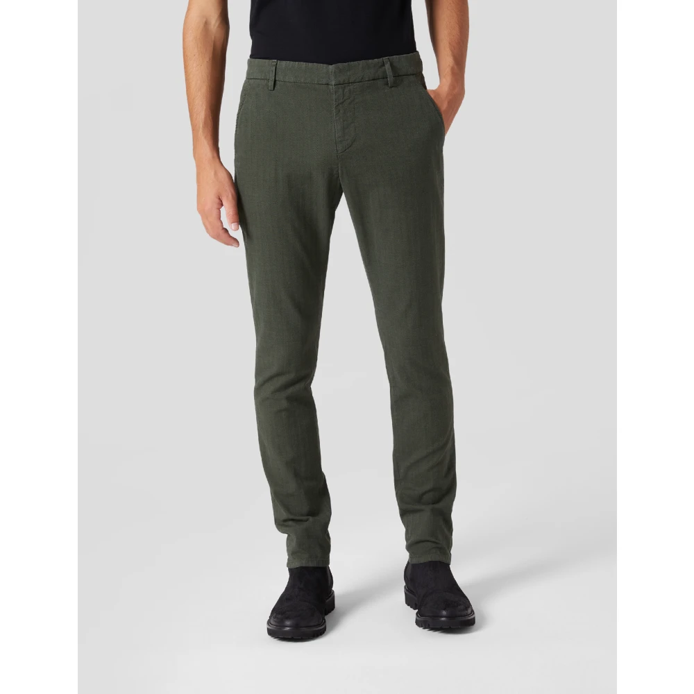 Dondup Polyester Broek Gaubert Stijl Green Heren