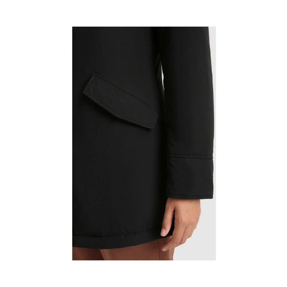 Woolrich Arctische Parka met Afneembare Geverfde Bont Black Dames