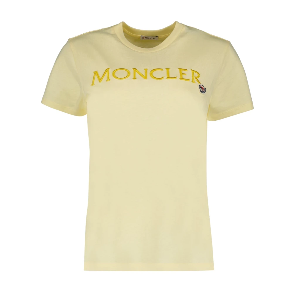 Moncler Logo Print Dam T-shirt Yellow, Dam