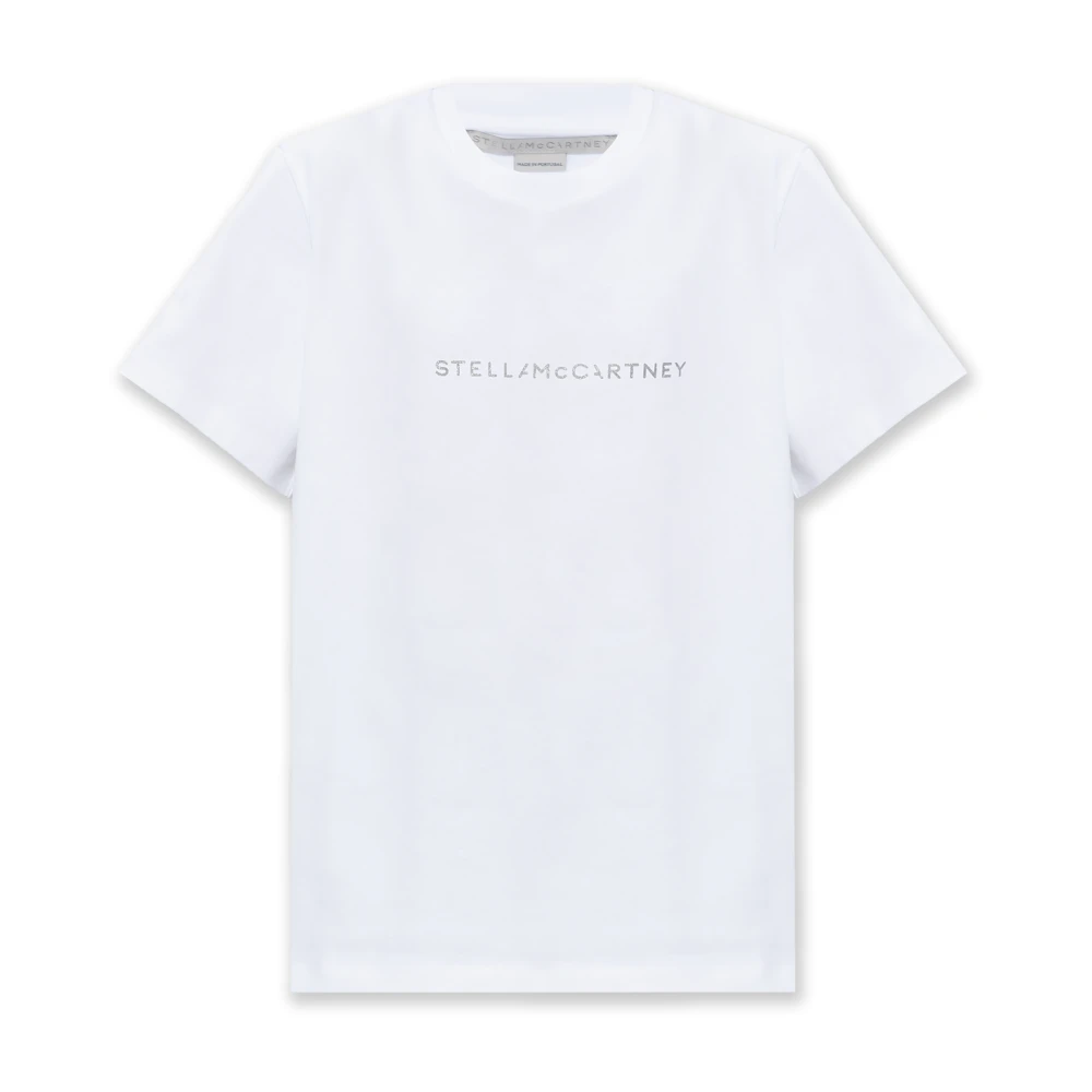 Stella Mccartney Witte Logo Print T-shirts en Polos White Dames