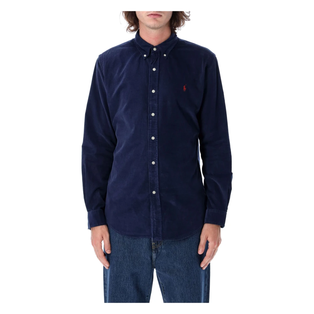 Ralph Lauren Corduroy Custom Overhemd Blue Heren