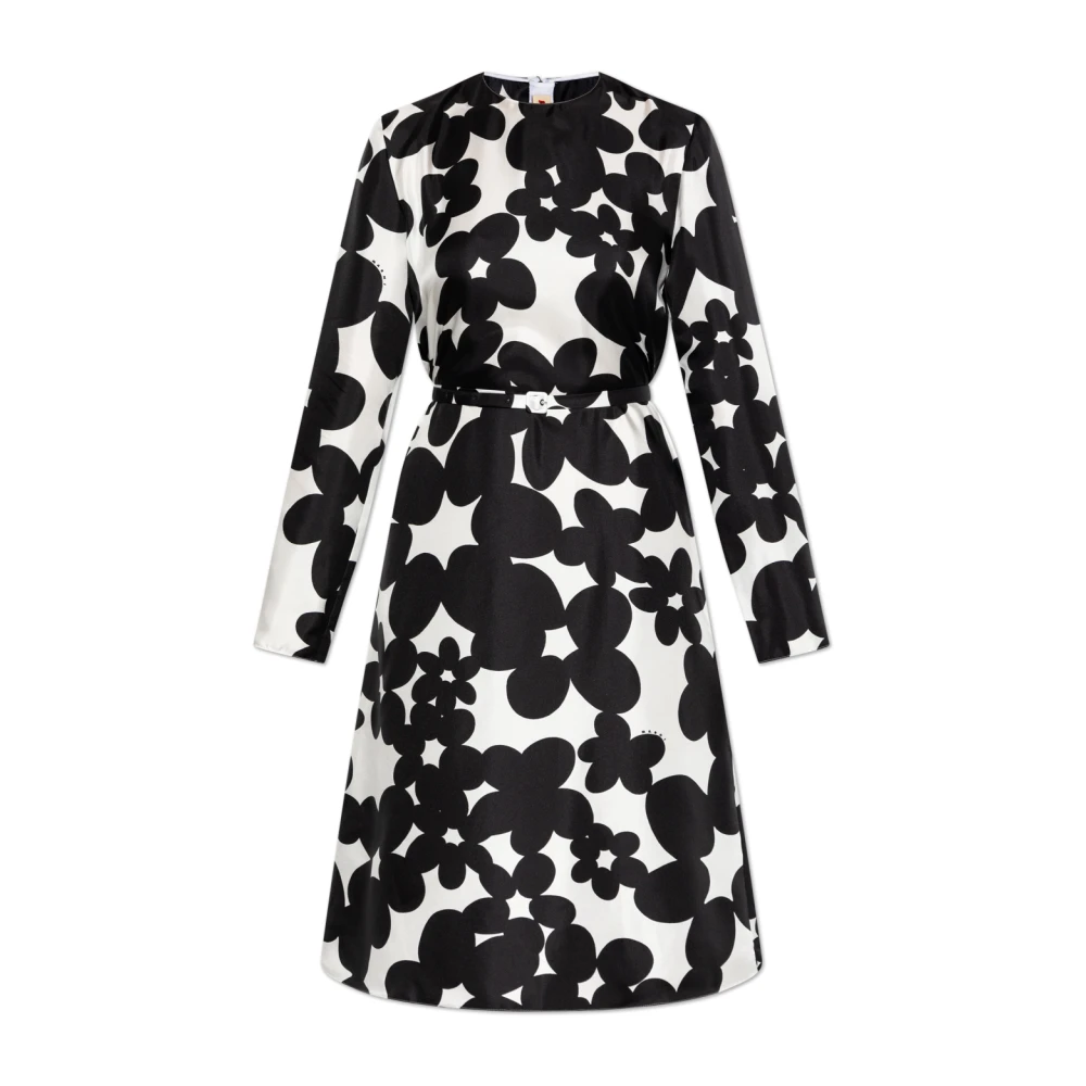 Marni Zijden jurk Black Dames