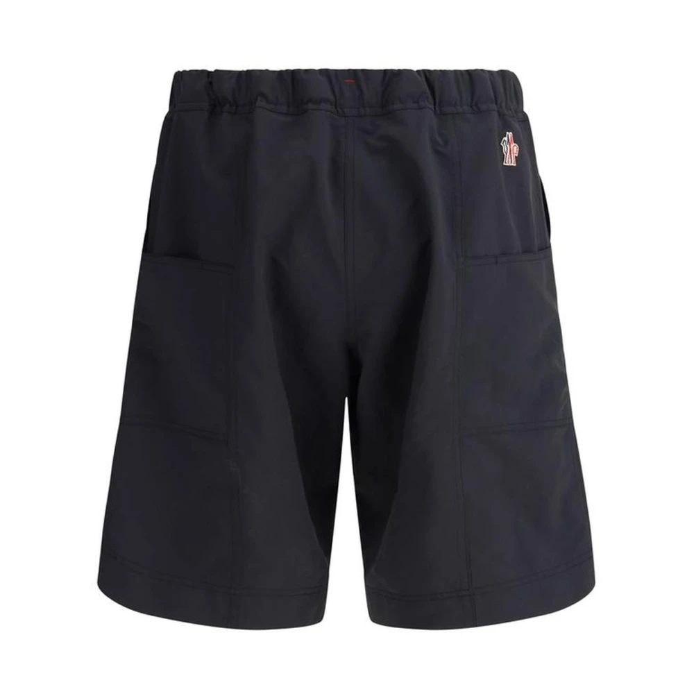 Moncler Sportieve Elastische Taille Zak Short Black Heren