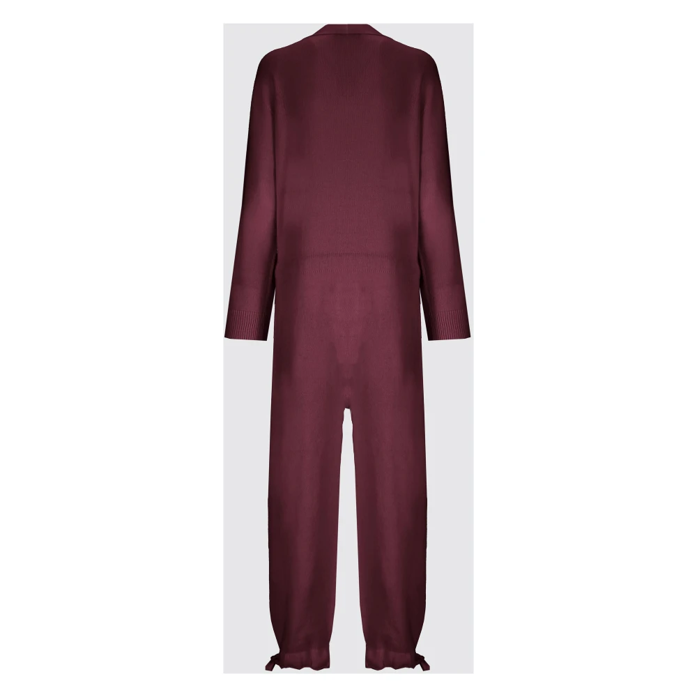 Laneus Tuta Scollo V In Wol En Angora Red Dames