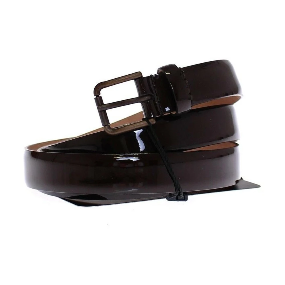 Dolce & Gabbana Logo Leren Riem voor Vrouwen Brown Dames