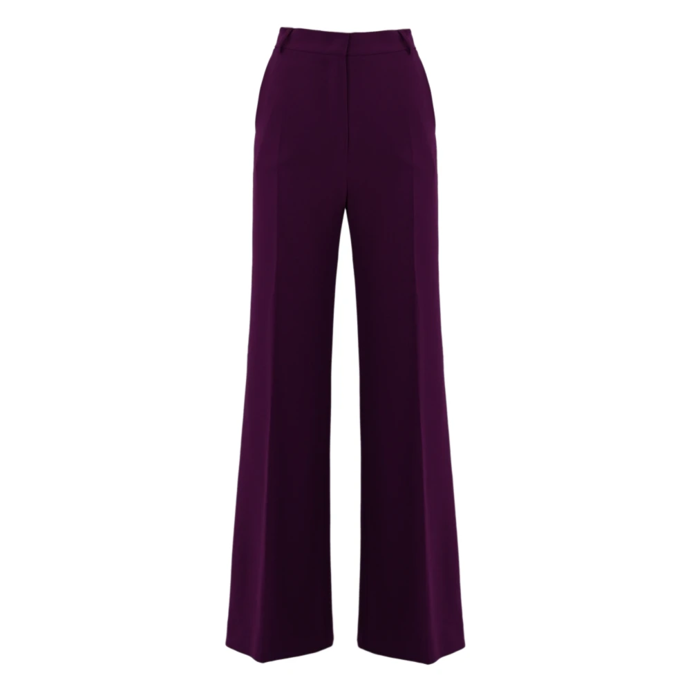 Max Mara Weekend Wijde broek met hoge taille Purple Dames