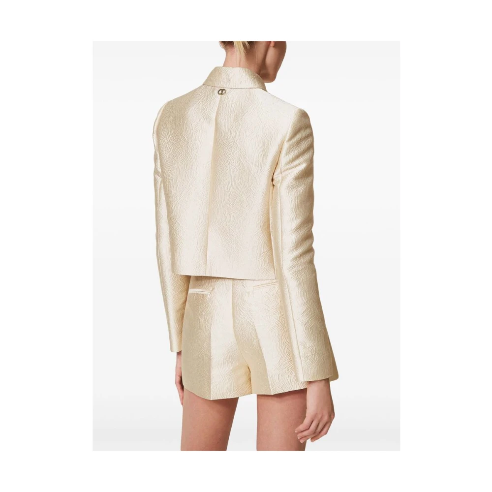 Twinset Goudkleurige Knoopjas met Logohanger Beige Dames