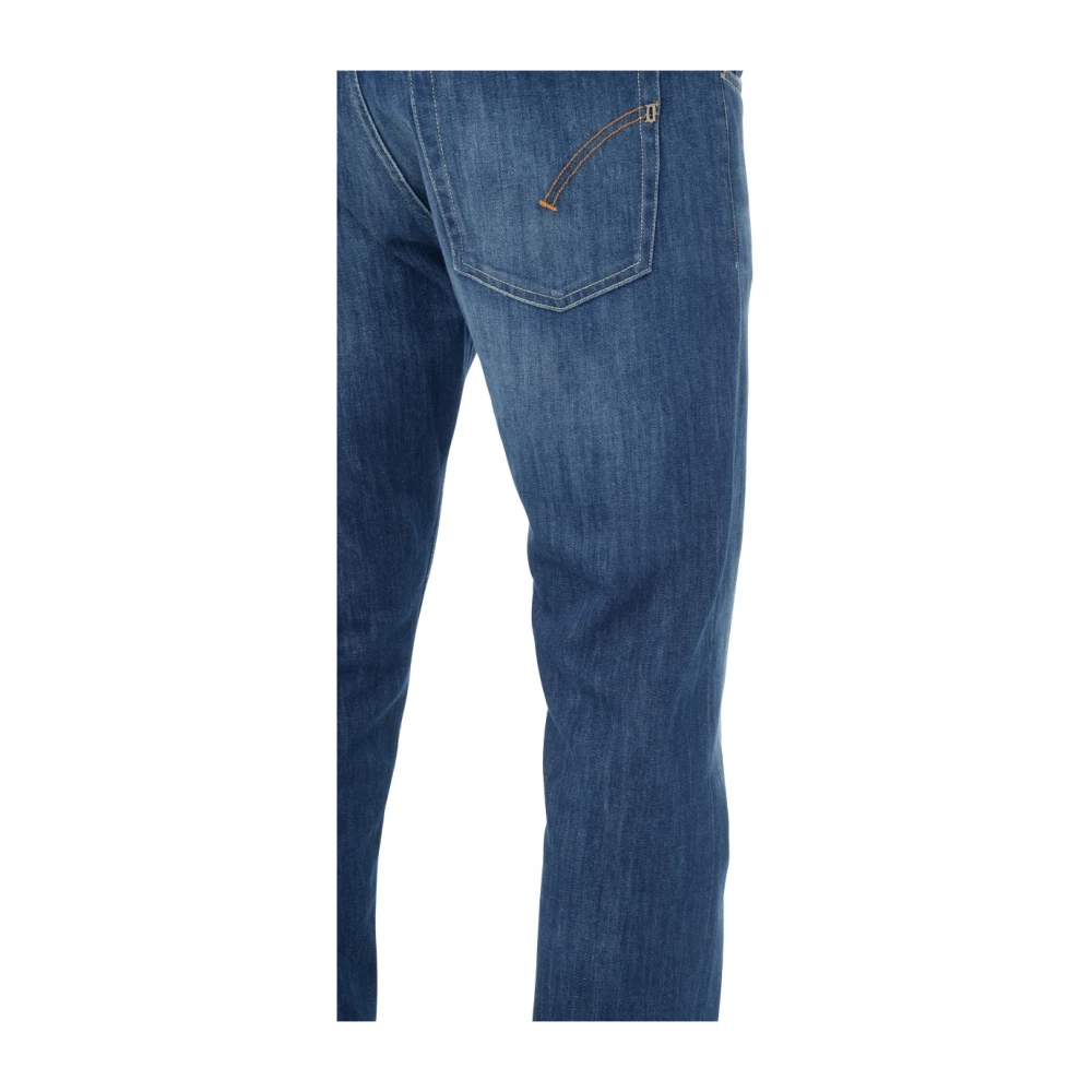 Dondup Stone Washed Slim-Fit Jeans Blue Heren