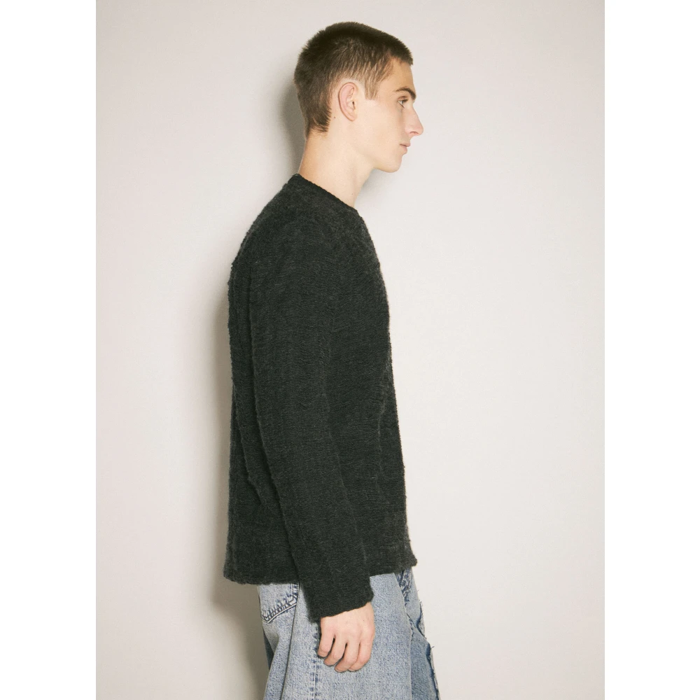 MM6 Maison Margiela Wolmix Crewneck Sweater Gray Heren