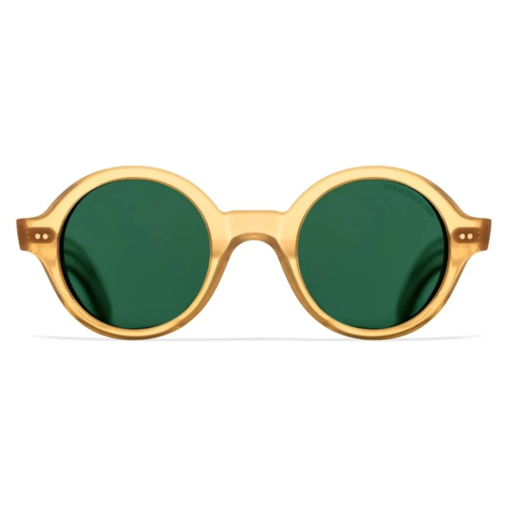 Cutler And Gross Unisex Yellow Sunglasses, One Size, Bi-Layer Butterscotch Acetate Sunglasses