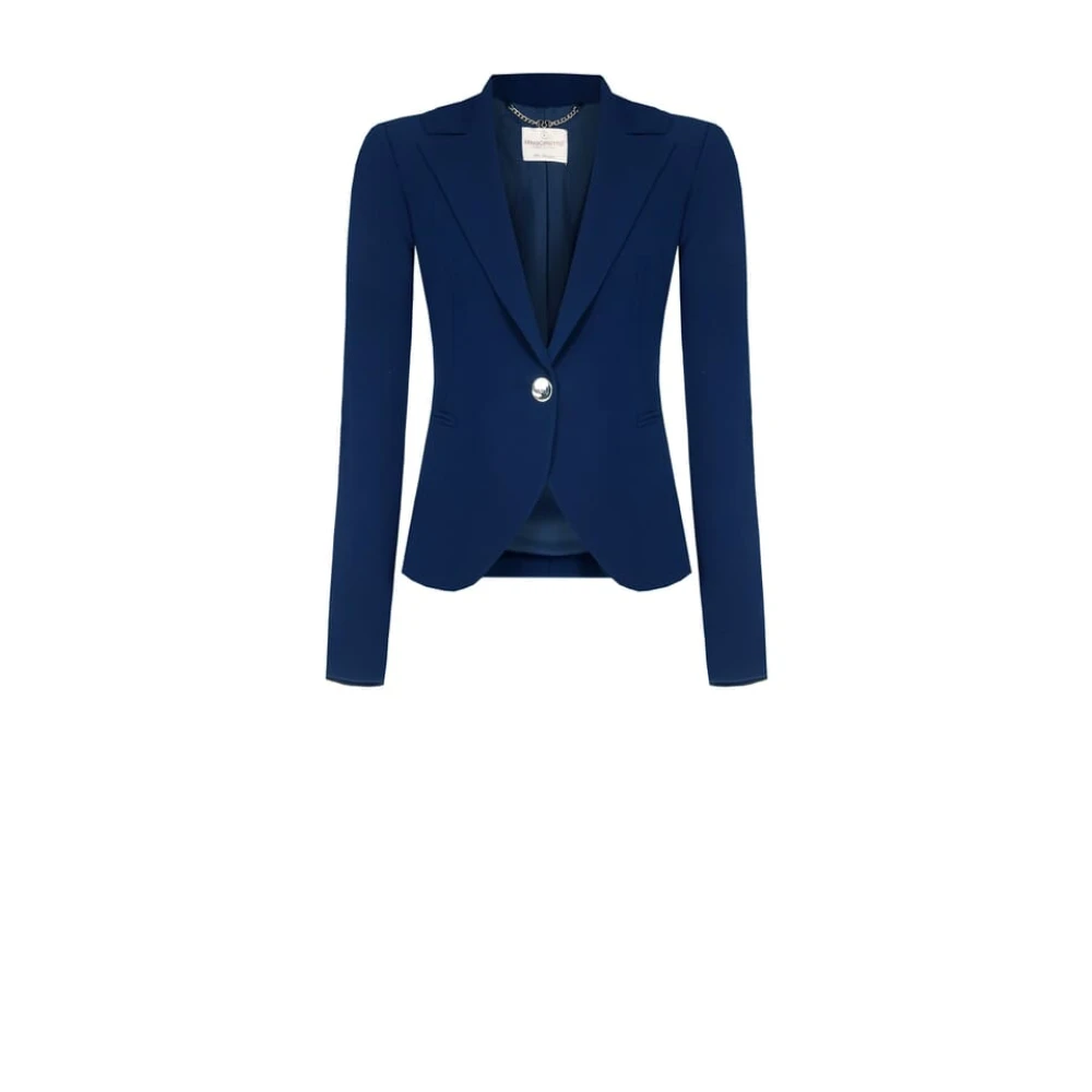 RINASCIMENTO Eénknoops Renaissance jas Herfst Winter Blue Dames