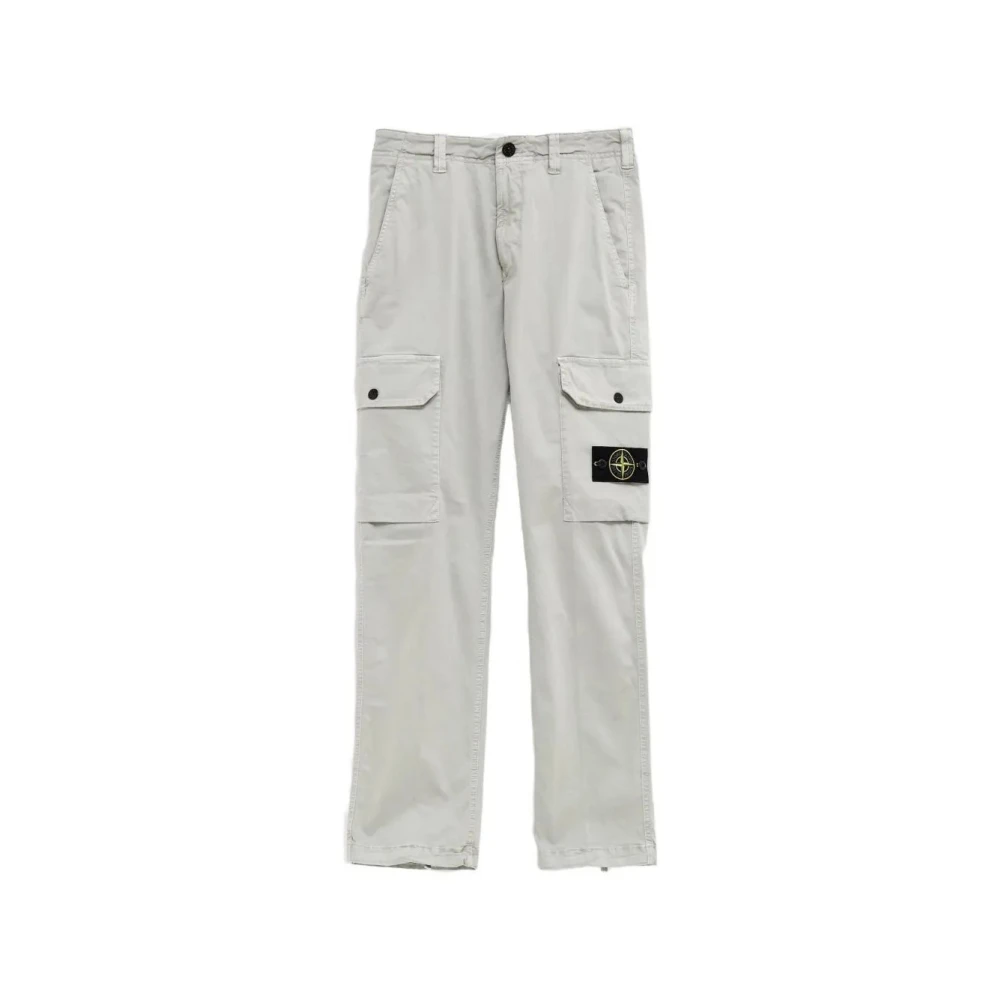 Stone Island Men's Gray Pantalone Regular - Straight Trousers - W33 - Trousers
