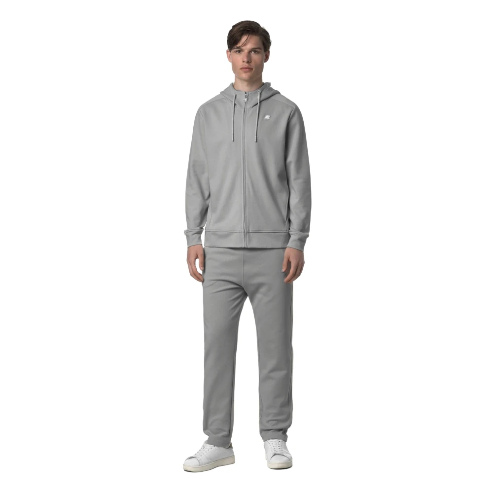 K-Way Men's Gray Sweatpants, S, Iton Interlock Joggers