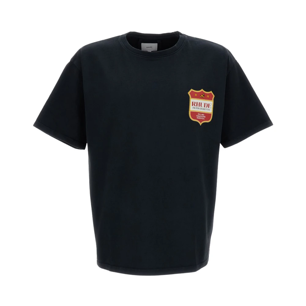 Rhude Uomo Nero - T-Shirt Girocollo - Tops - L
