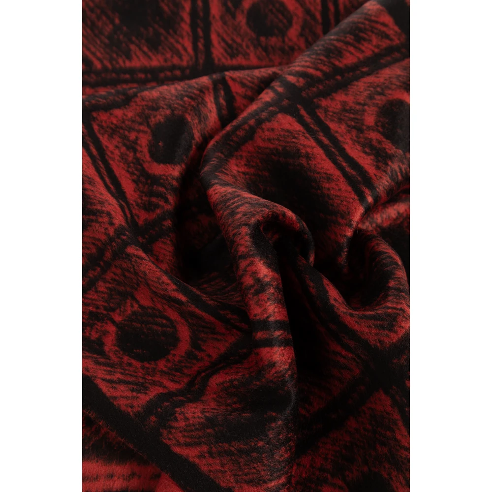 Salvatore Ferragamo Zijden sjaal met logo Red Heren