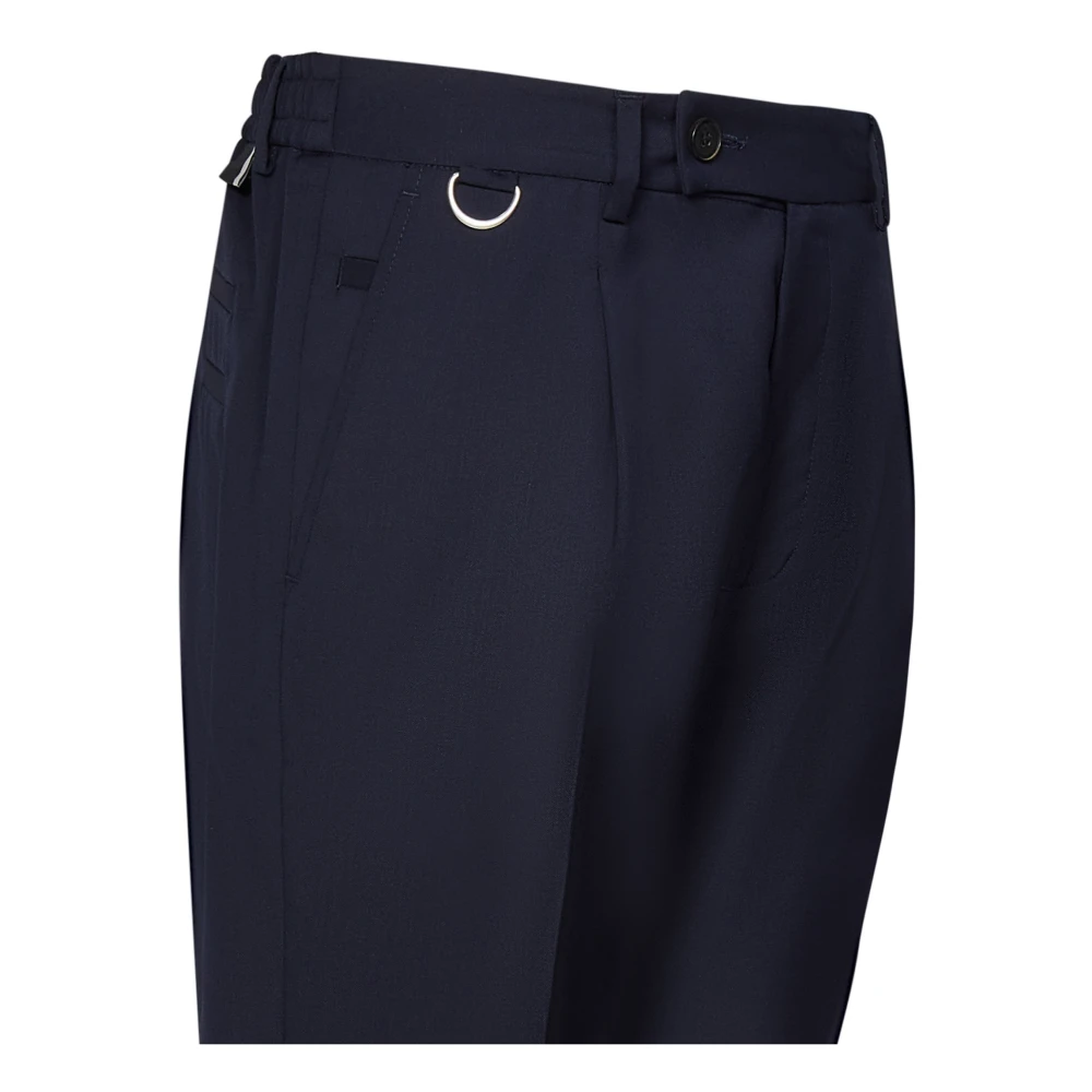 Low Brand Blauwe Wollen Broek Elegante Stijl Blue Heren