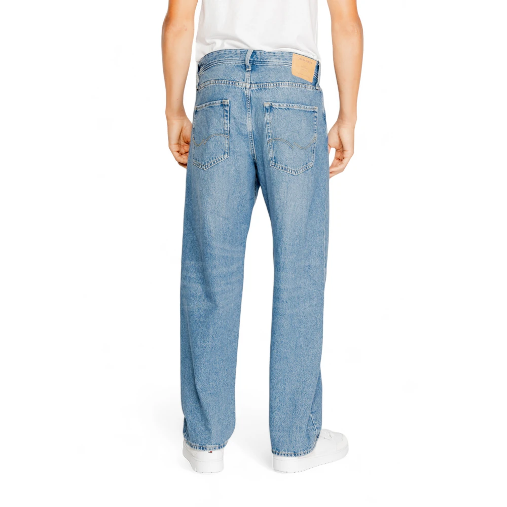jack & jones Blauwe Plain Zip Heren Jeans Blue Heren