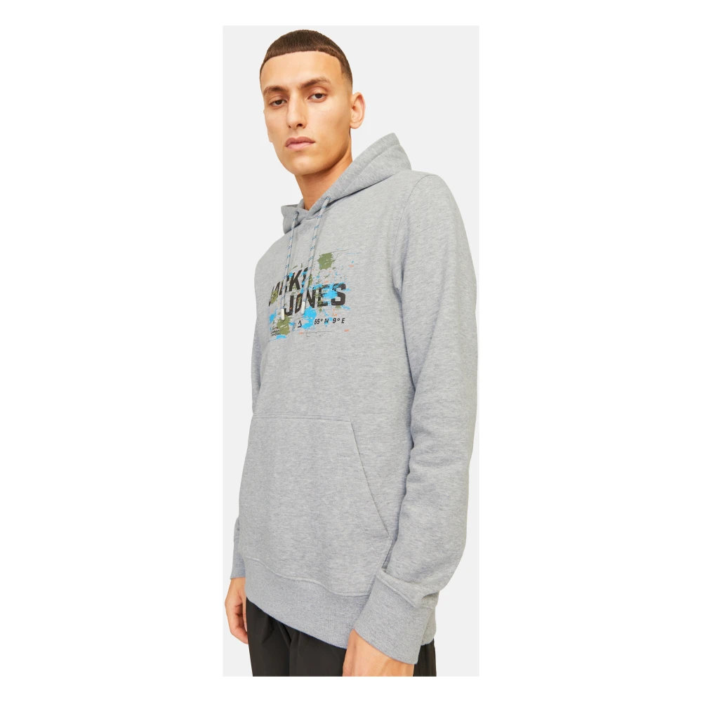 jack & jones Outdoor Hoodie met Stijlvolle Details Gray Heren