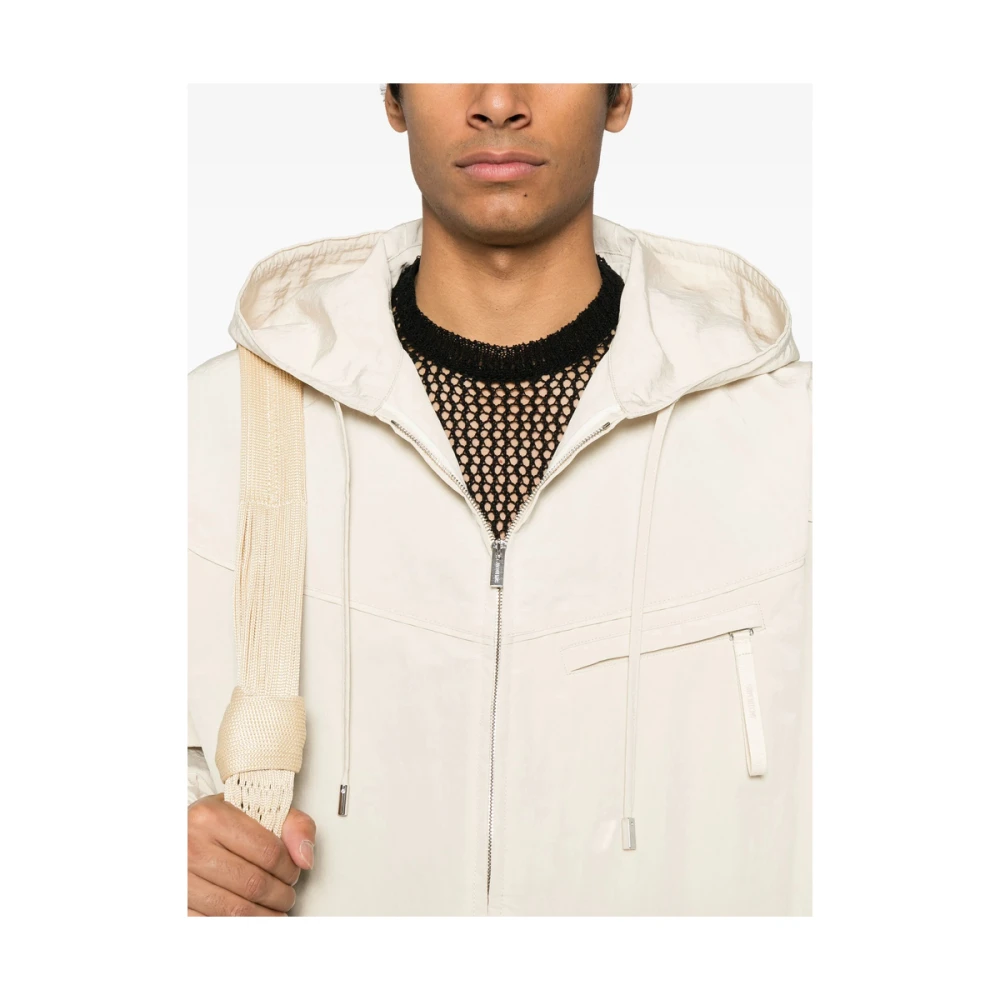 Jacquemus Beige Hoodie met rits Beige Heren