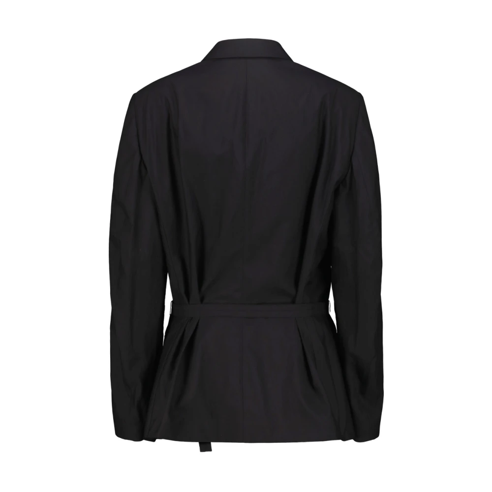 Lemaire Licht getailleerd jasje met riem Black Dames