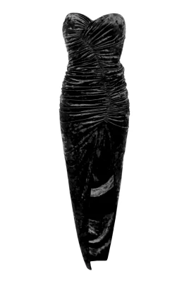 Velvet Dress With Draping