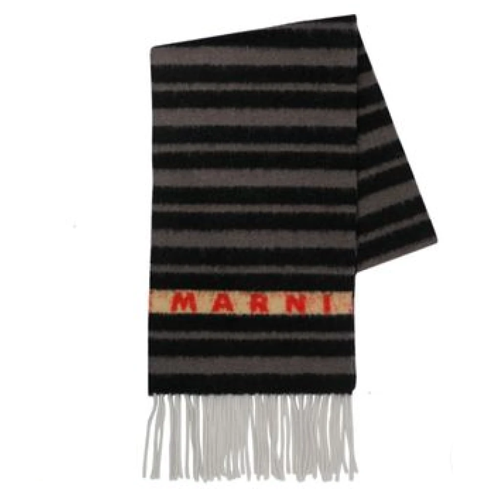 Marni Zwarte Sjaal Collectie Black Dames