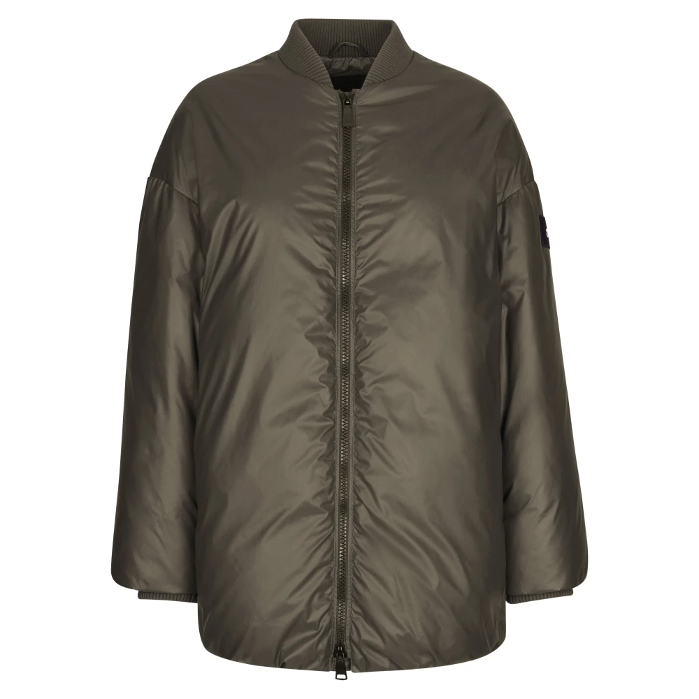 Add Bomber IN Gewaxt Nylon Green Dames