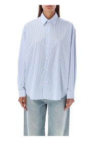 Camicia Oversize a Righe Periwinkle