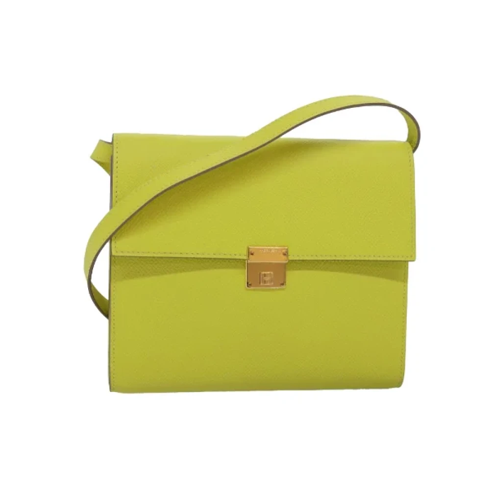 Hermès Vintage Pre-owned Leather shoulder-bags Green Dames