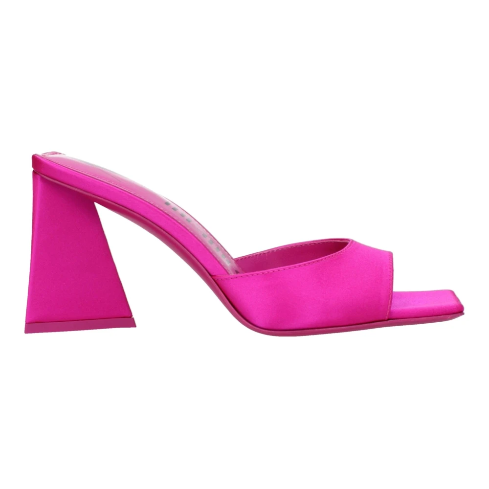 The Attico Women's Pink Satin Stiletto Heels Sandals