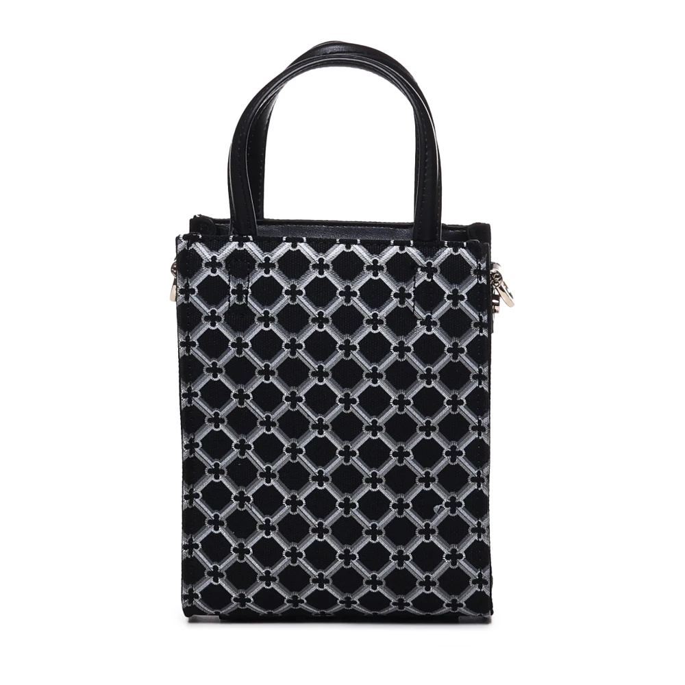 V73 Geometrische Print Zwarte Tas Black Dames