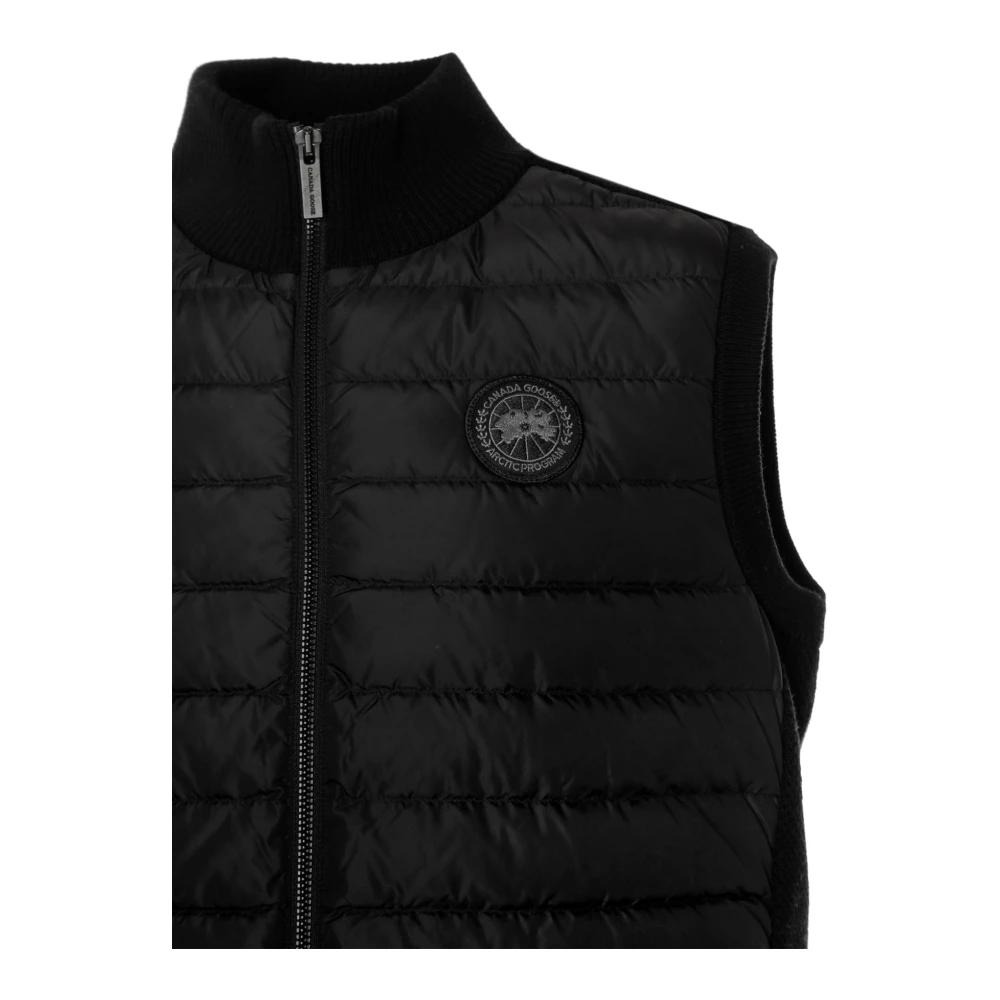 Canada Goose Gebreid Hybride Vest met Opstaande Kraag Black Heren
