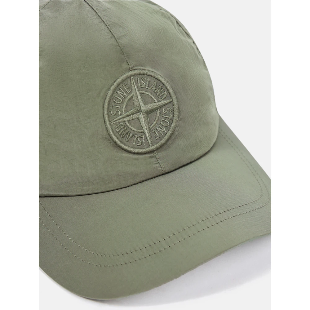Stone Island Iridescent Nylon Metal Cap in Econyl Green Heren
