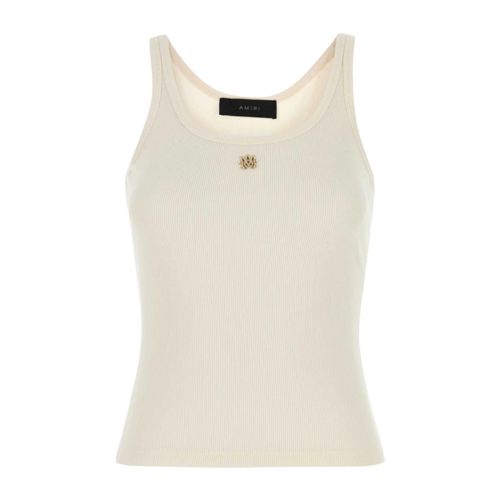 Amiri Ivoor Katoenmix Tanktop Beige Dames