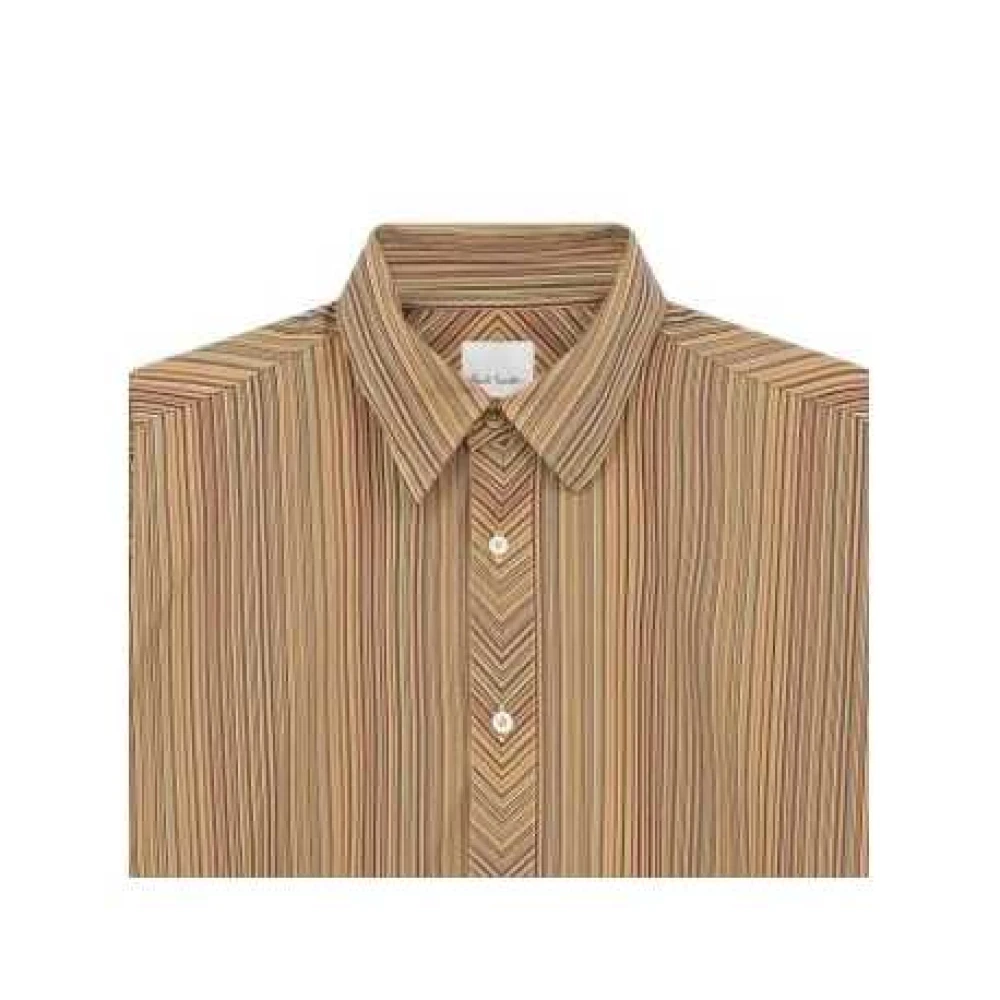 Paul Smith Saffraan Bayadère Gestreept Overhemd Modern Stijl Multicolor Heren