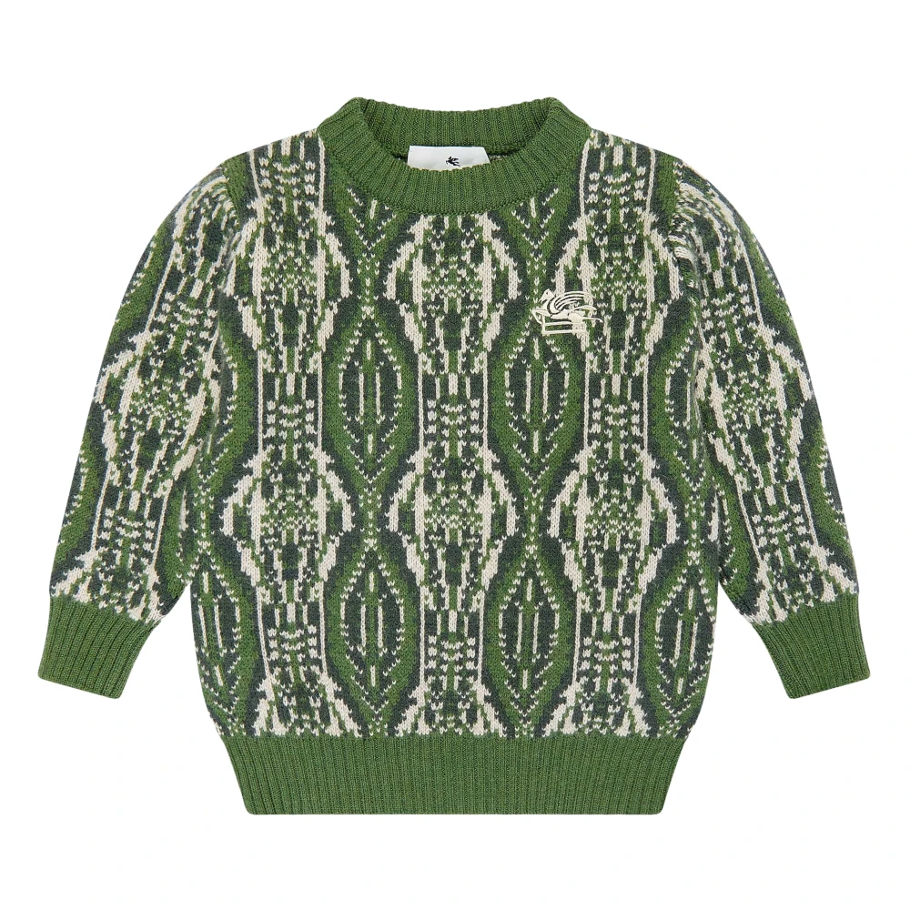 Etro Boys Green Luxurious Wool Knitted Jumper