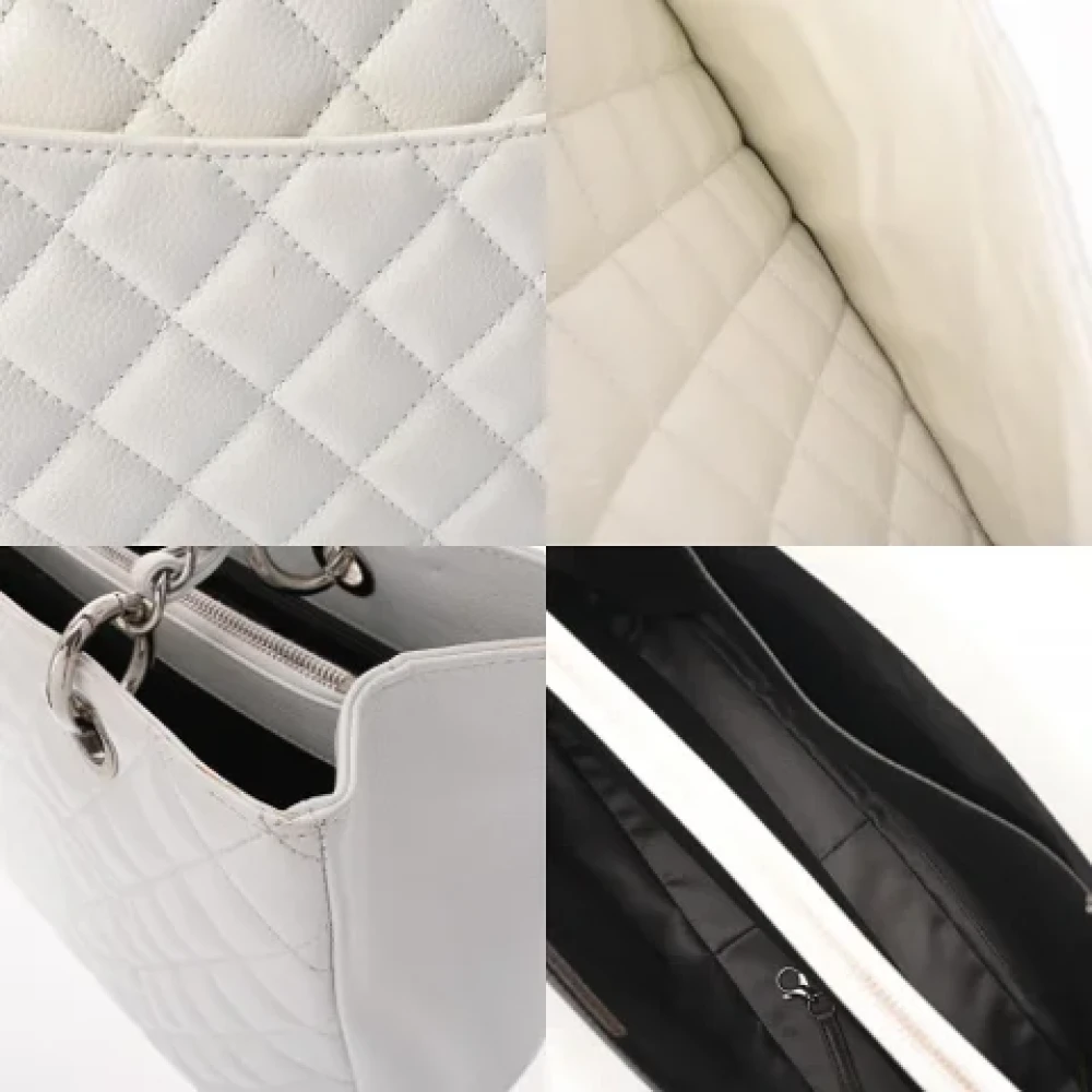 Chanel Vintage Pre-owned Leather totes White Dames
