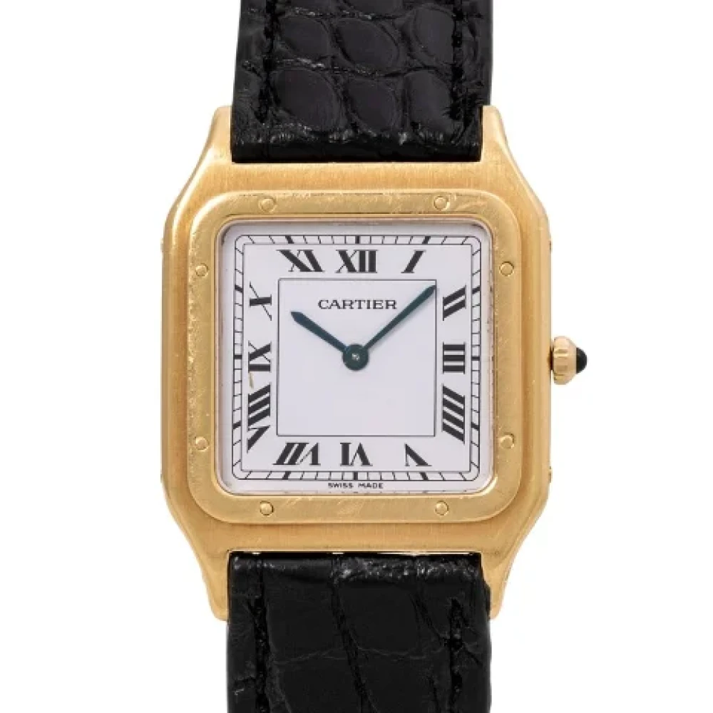 Cartier Vintage Pre-owned Guld klockor White, Herr