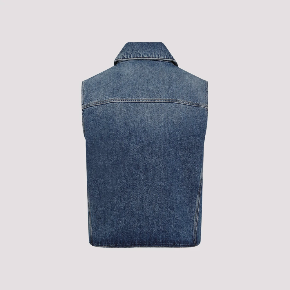 Givenchy Mouwloos Denim Vest Blue Heren