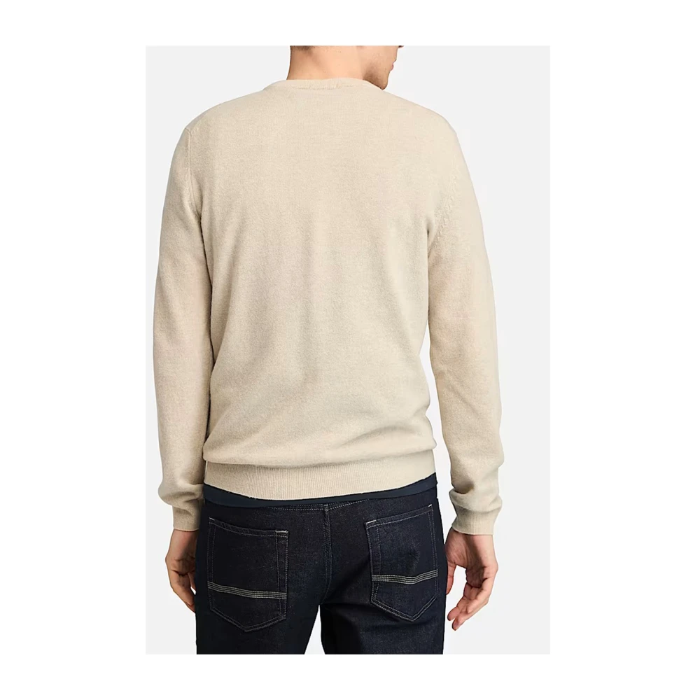 Timberland Merino Crew Neck Sweater Beige Heren
