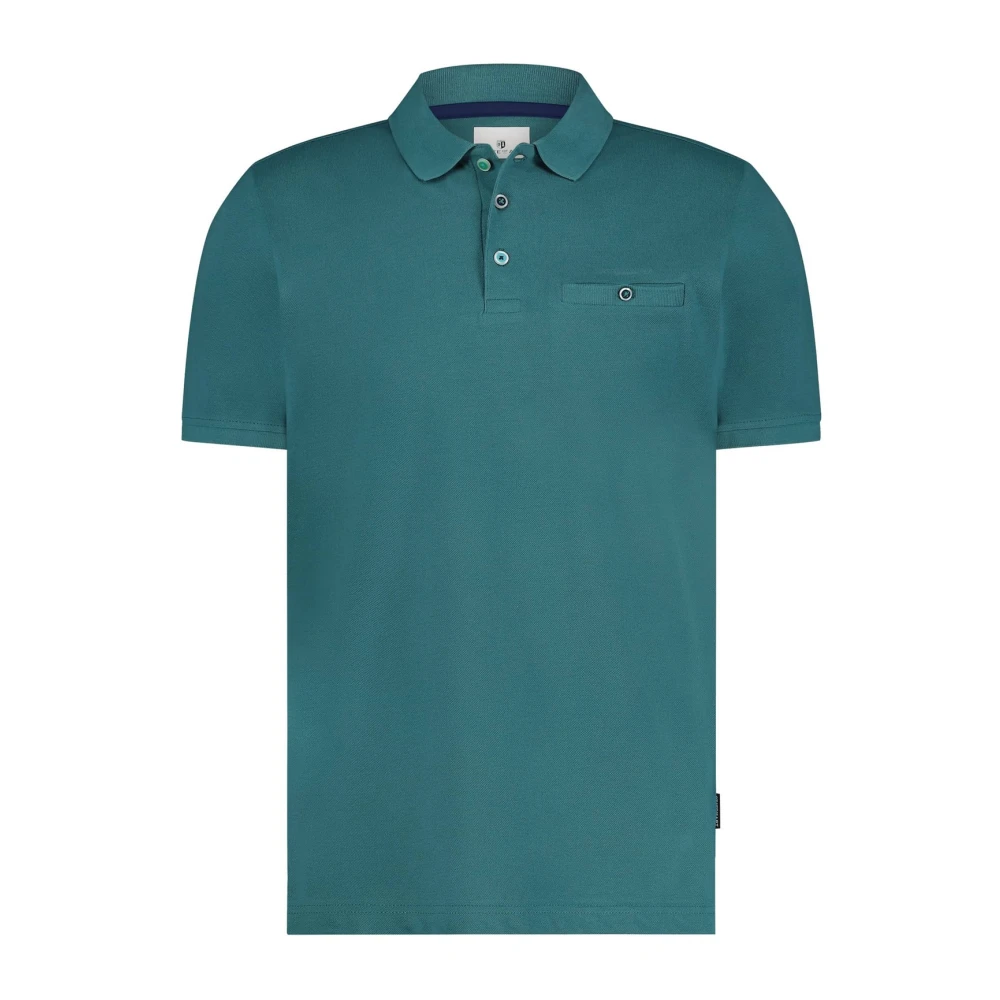 State of Art Turquoise Polo met korte mouwen Blue Heren