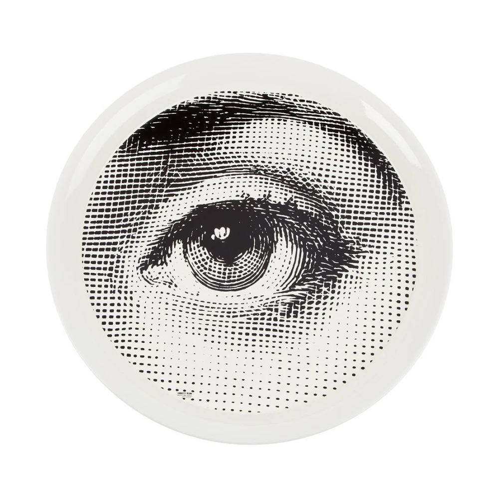 Fornasetti Kleurrijke Mond Tray Gray Dames