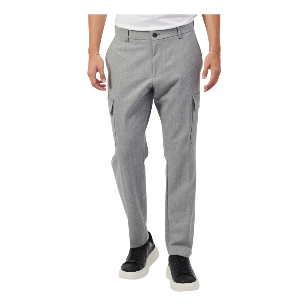 Hugo Boss Relaxed Fit Cargo Broek Grijs Gray Heren